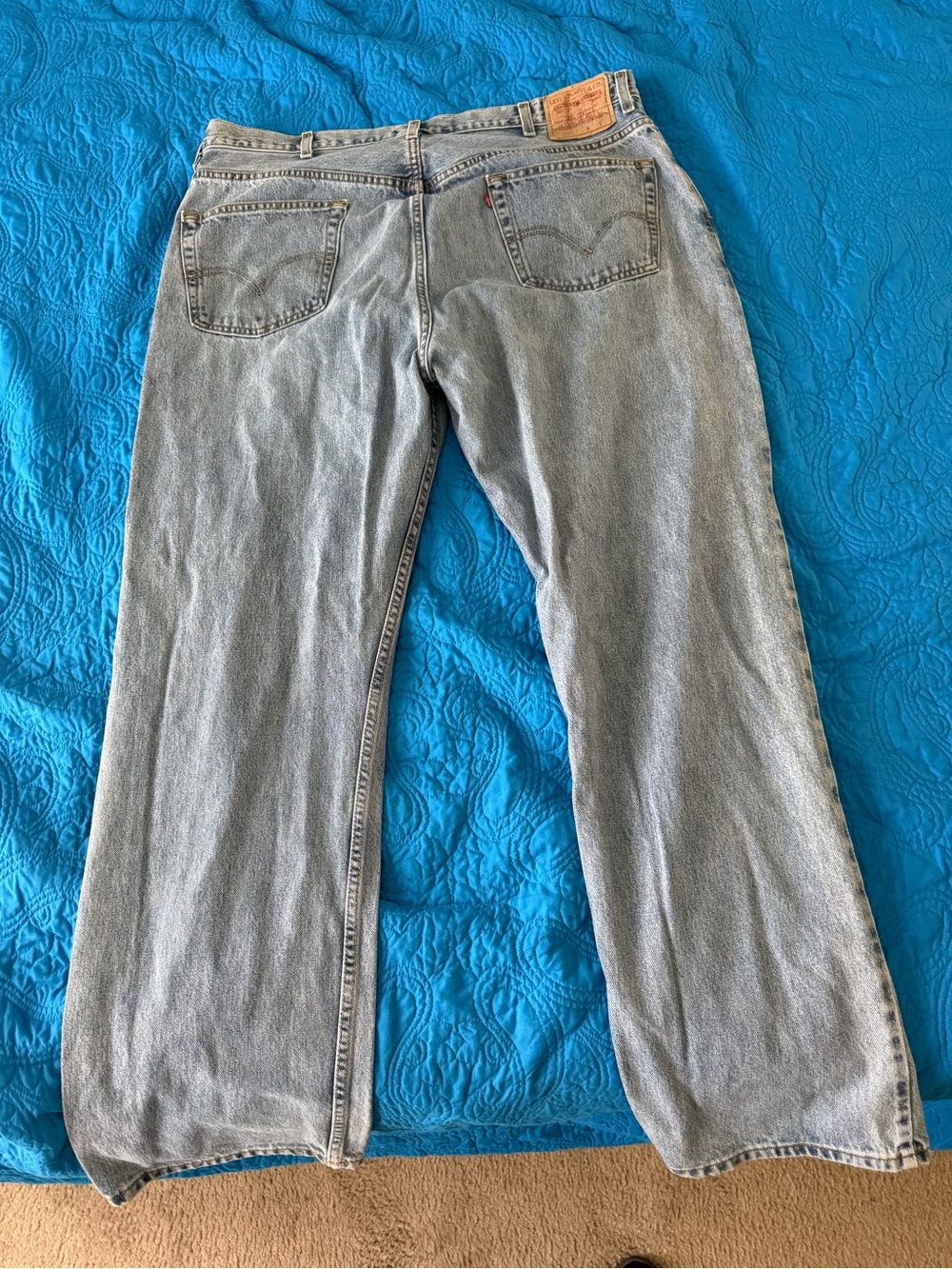 Levi's 505 Light Blue Straight Leg Denim Jeans